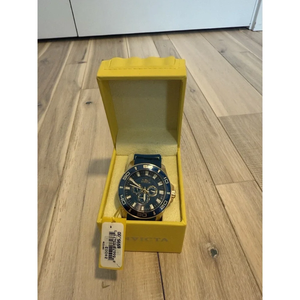 NEW Invicta Men's 50mm PRO DIVER Quartz BLUE DIAL Blue/Silver Tone SS Watch